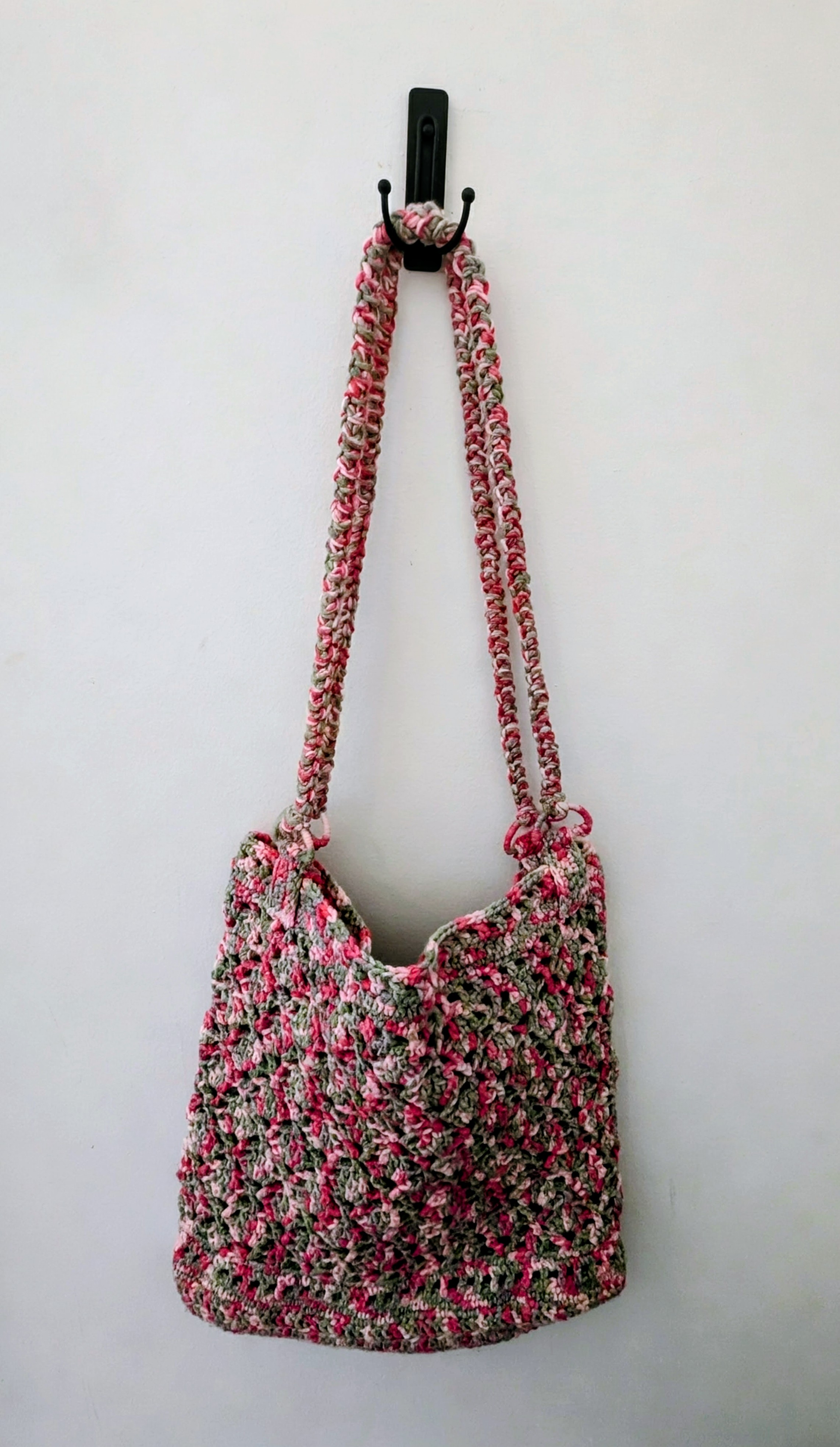 Pastel Crocheted Tote Bag